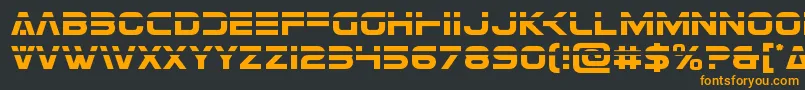 Eurofighterlaser Font – Orange Fonts on Black Background