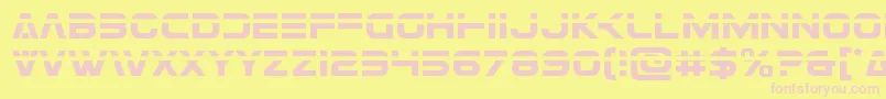 Eurofighterlaser Font – Pink Fonts on Yellow Background