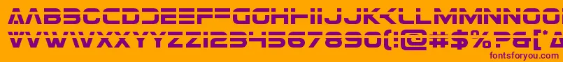 Eurofighterlaser Font – Purple Fonts on Orange Background