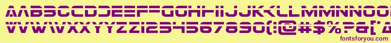 Eurofighterlaser Font – Purple Fonts on Yellow Background