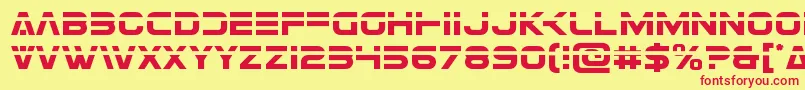 フォントEurofighterlaser – 赤い文字の黄色い背景
