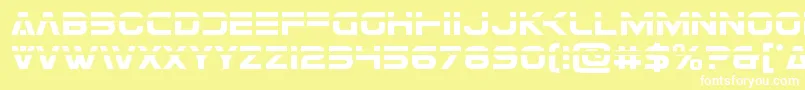 Eurofighterlaser Font – White Fonts on Yellow Background