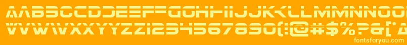 Eurofighterlaser Font – Yellow Fonts on Orange Background
