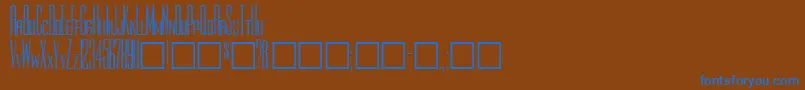 Rothmanplain Font – Blue Fonts on Brown Background