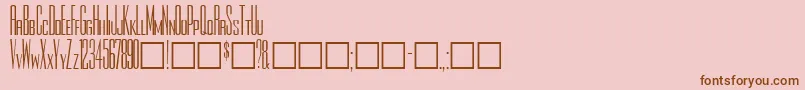 Rothmanplain Font – Brown Fonts on Pink Background