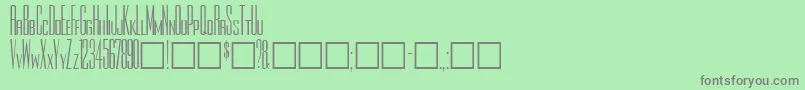 フォントRothmanplain – 緑の背景に灰色の文字