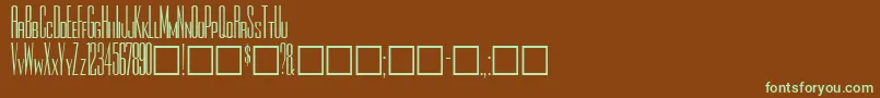 Czcionka Rothmanplain – zielone czcionki na brązowym tle