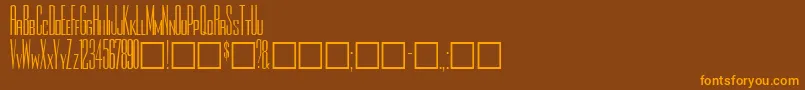 Rothmanplain Font – Orange Fonts on Brown Background
