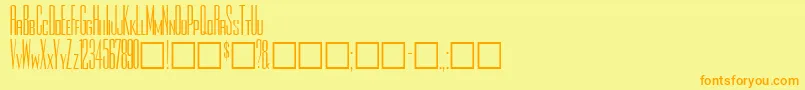 Rothmanplain Font – Orange Fonts on Yellow Background