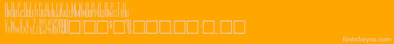 Rothmanplain-Schriftart – Rosa Schriften auf orangefarbenem Hintergrund