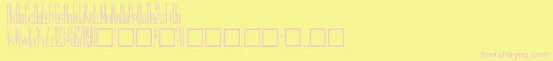 Rothmanplain Font – Pink Fonts on Yellow Background