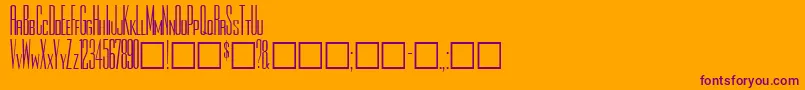 Rothmanplain Font – Purple Fonts on Orange Background