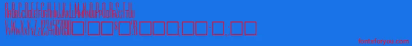 Rothmanplain Font – Red Fonts on Blue Background