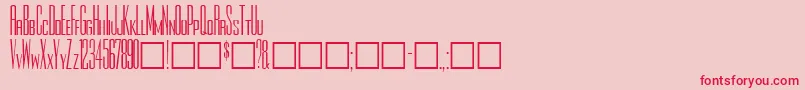 Rothmanplain Font – Red Fonts on Pink Background