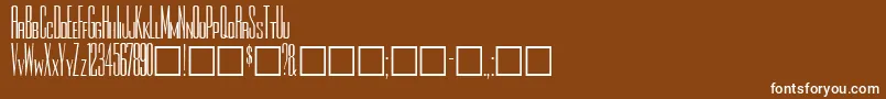 Rothmanplain Font – White Fonts on Brown Background