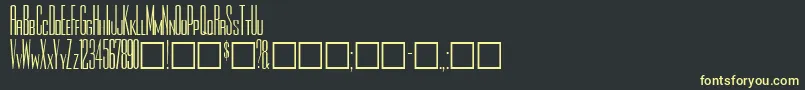 Rothmanplain Font – Yellow Fonts on Black Background