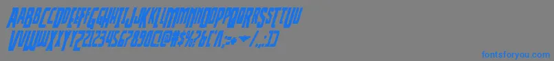 Thunderhawkdropcondital Font – Blue Fonts on Gray Background