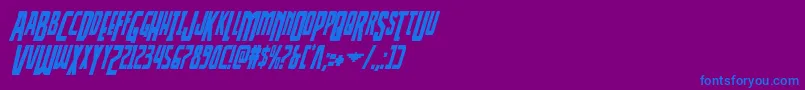 Thunderhawkdropcondital Font – Blue Fonts on Purple Background