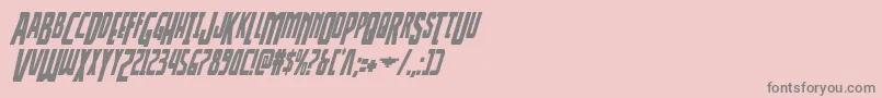 Thunderhawkdropcondital Font – Gray Fonts on Pink Background