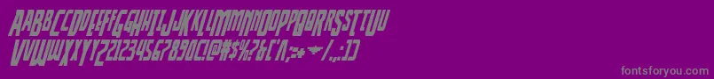 Thunderhawkdropcondital Font – Gray Fonts on Purple Background