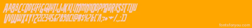 Thunderhawkdropcondital Font – Pink Fonts on Orange Background