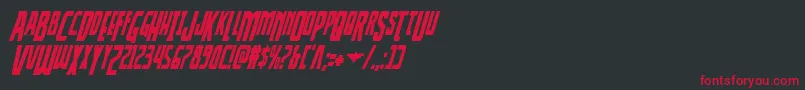 Thunderhawkdropcondital Font – Red Fonts on Black Background
