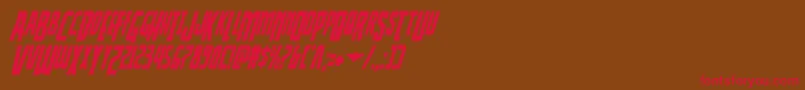 Thunderhawkdropcondital Font – Red Fonts on Brown Background