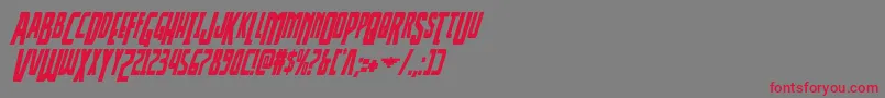 Thunderhawkdropcondital Font – Red Fonts on Gray Background