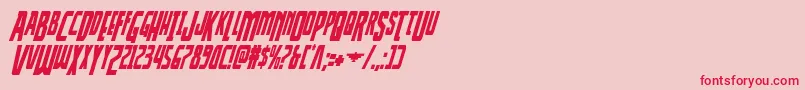 Шрифт Thunderhawkdropcondital – красные шрифты на розовом фоне