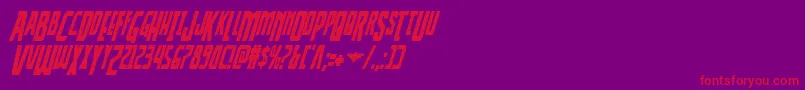 Thunderhawkdropcondital Font – Red Fonts on Purple Background