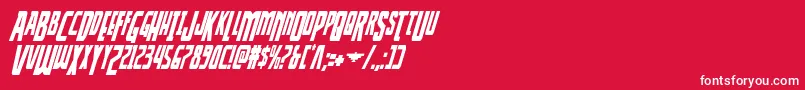 フォントThunderhawkdropcondital – 赤い背景に白い文字