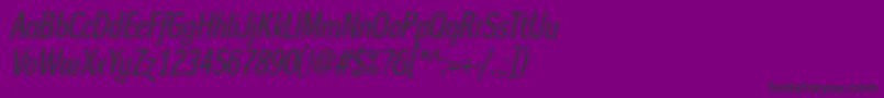 DynagroteskrcItalic Font – Black Fonts on Purple Background