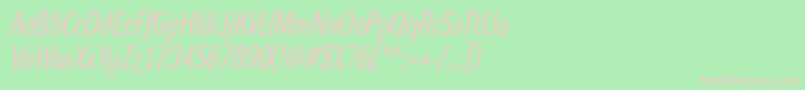 DynagroteskrcItalic Font – Pink Fonts on Green Background