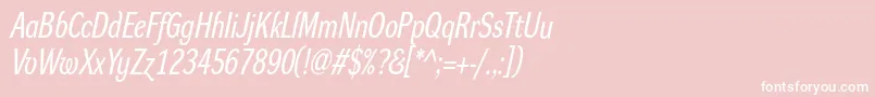 DynagroteskrcItalic Font – White Fonts on Pink Background