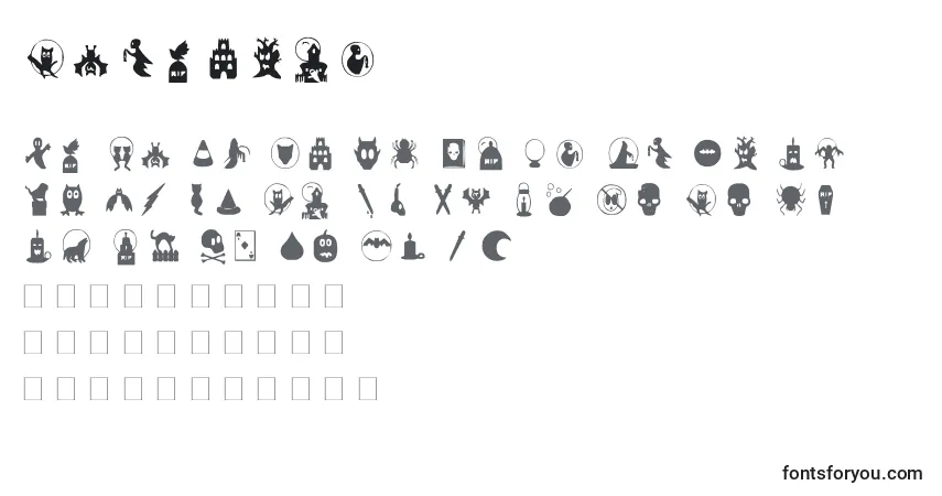 Czcionka Sbhading – alfabet, cyfry, specjalne znaki