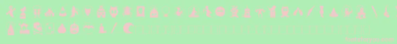 Sbhading Font – Pink Fonts on Green Background