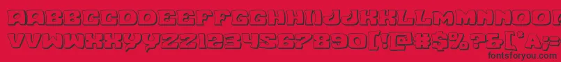 Nuevopassion3D Font – Black Fonts on Red Background