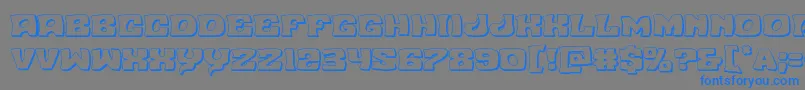 Nuevopassion3D Font – Blue Fonts on Gray Background