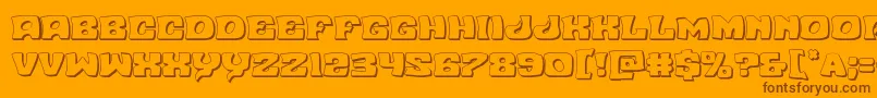 Nuevopassion3D Font – Brown Fonts on Orange Background