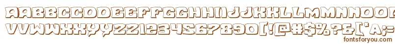 Nuevopassion3D-fontti – ruskeat fontit valkoisella taustalla