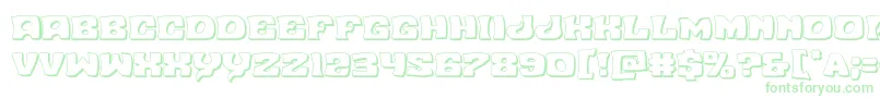 Nuevopassion3D Font – Green Fonts on White Background