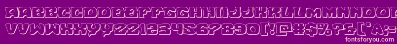 Nuevopassion3D-Schriftart – Rosa Schriften auf violettem Hintergrund