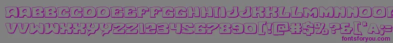 Nuevopassion3D Font – Purple Fonts on Gray Background