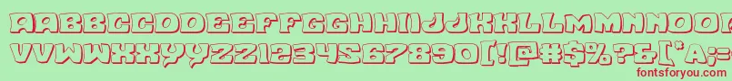 Nuevopassion3D Font – Red Fonts on Green Background