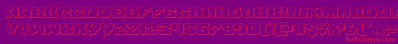 Шрифт Nuevopassion3D – красные шрифты на фиолетовом фоне