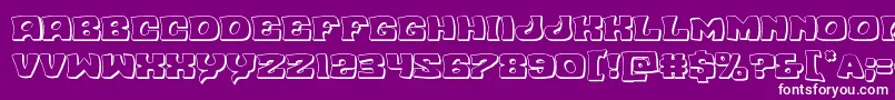 Шрифт Nuevopassion3D – белые шрифты на фиолетовом фоне