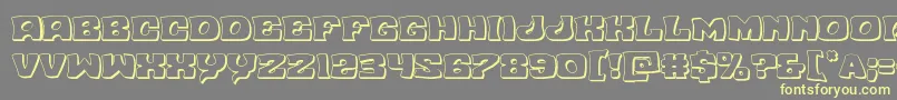 Nuevopassion3D Font – Yellow Fonts on Gray Background