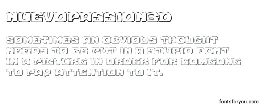 Шрифт Nuevopassion3D
