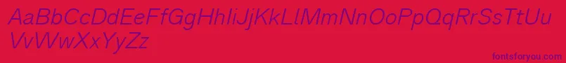 Analogue46lightoblique Font – Purple Fonts on Red Background
