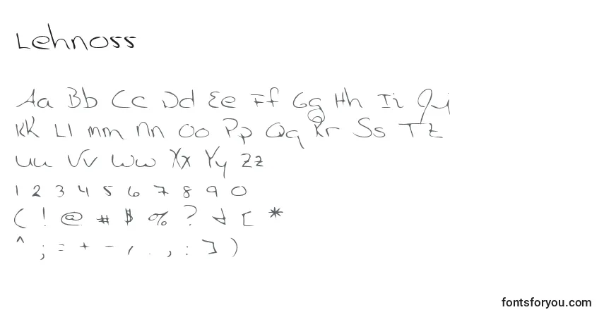 Schriftart Lehn055 – Alphabet, Zahlen, spezielle Symbole